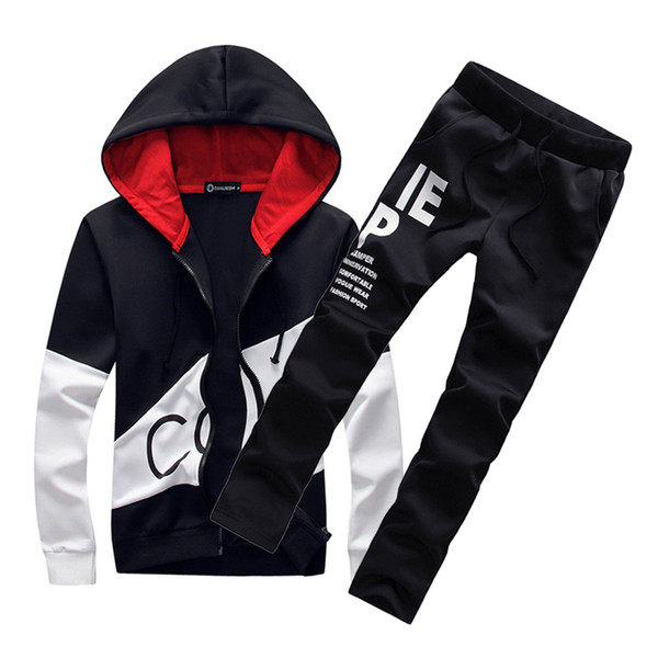 5XL Large size Mens sporting suits tracksuit men set sportswear sweatsuit male sweat track suit warm jacket hoodie with pants