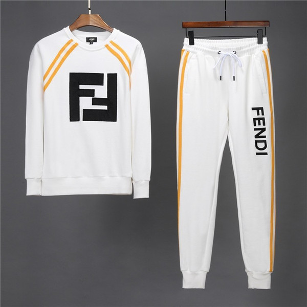 High End Men Designer Runner Sports Suits Man Hooded Jackets And Sweatpants Youth Fashion Casual 2 Pieces Sets Printed Cotton Set Link7185