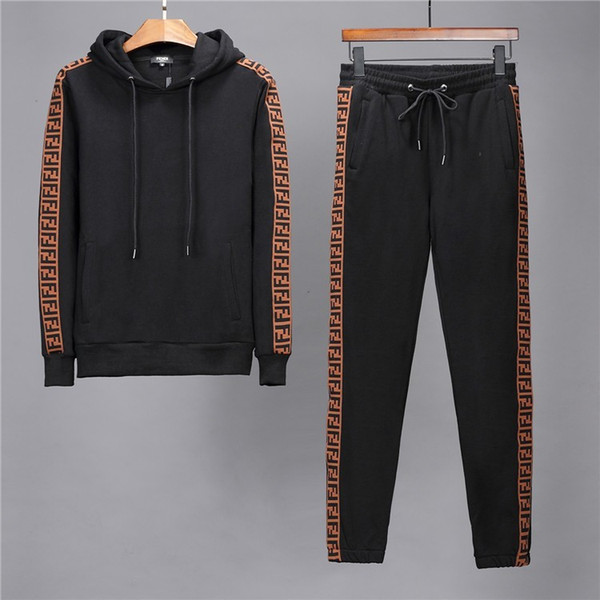 High End Men Designer Runner Sports Suits Man Jackets And Sweatpants Youth Fashion Casual 2 Pieces Sets Cotton Hooded Suit A546