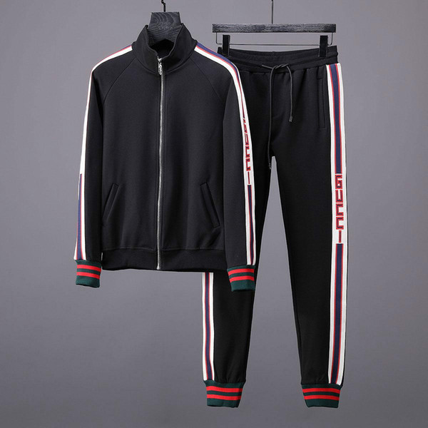 New Men's Sports Jacket + Pants Sportswear Men's Casual Morning Training Sweatshirt Men's Suits Asian Sizes M-3XL