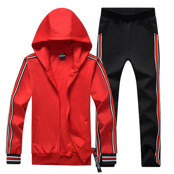 Fashion Tracksuit Men Hoodies Set Spring Autumn Two Pieces Male Sweat Track Suit Jacket Hoodie with Pants Mens Sportswear Suits