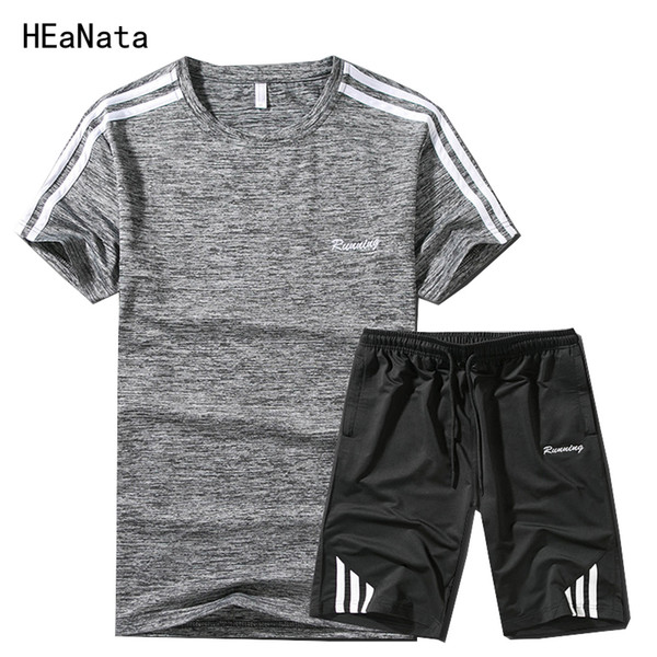 Men's Slim Fit Tracksuits T Shirt Men and Pants Summer Casual Joggers Set Mens Sweat Suits Fitness Sportman Wear Brand Clothing