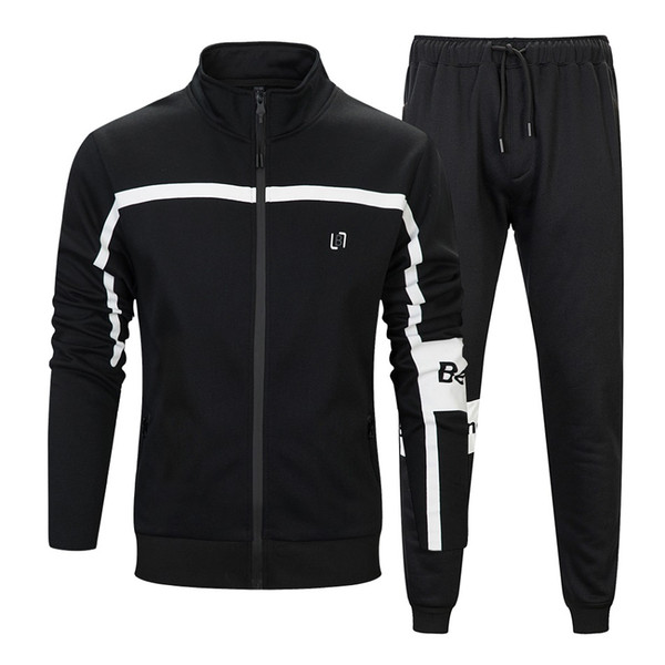 New Fashion Casual Tracksuit Men Hooded 2 Pieces Sets Male Outwear Spring Autumn Mens Sportswear Brand Clothes Hoodies+Pants Set