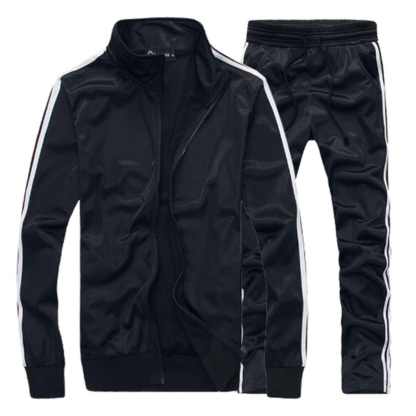 New Fashion Spring Autumn Men Sets Jacket+Pant Thick Sweatsuit 2 Piece Set Tracksuit For Men/Women Costume Sporting Homme M-5XL