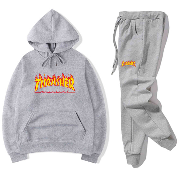 Mens Tracksuit Fashion Designer Hoodies+pants 2 Piece Sets Solid Color Brand Outfit Suits 2019 High Quality Tracksuits for Mens