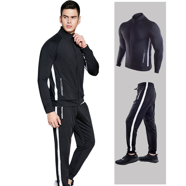 New 2019 Spring Set Men's Fashion Sportswear Tracksuits Sets Men's Bodybuilding Hoodies+Pants casual Outwear Suits Size M-XXXL