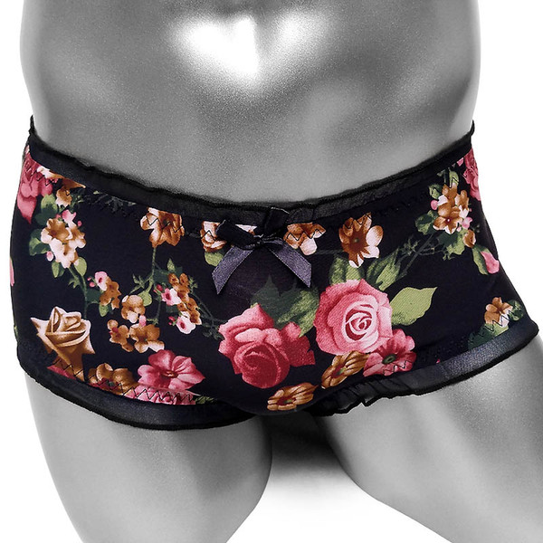 See through Sexy Floral Mesh Sissy Briefs Panties Men Brief Underwear Lingerie High Elastic Male Sissy Panties Underpants