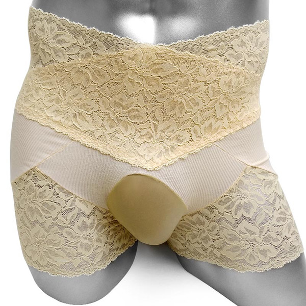 Sissy Pouch Panties Lace Boxer Underwear for Men Penis Pouch High Waist Elastic Gay Sexy Lingerie Men Pouch Underpants