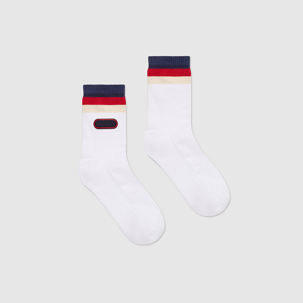 Men & Women Fashion White Logo Socks Women Harajuku Cute Patterend Ankle Socks Hipster Skatebord Ankle Funny Socks Female