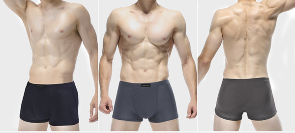 2020 New Pure Color Men's Modal Breathable Casual Boxer Briefs Panties Shorts Wholesale