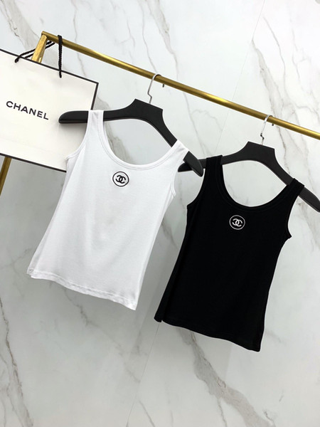 European American street sexy luxury nightclub women vest comfortable short breathable chest logo embroidery slim underwear vests