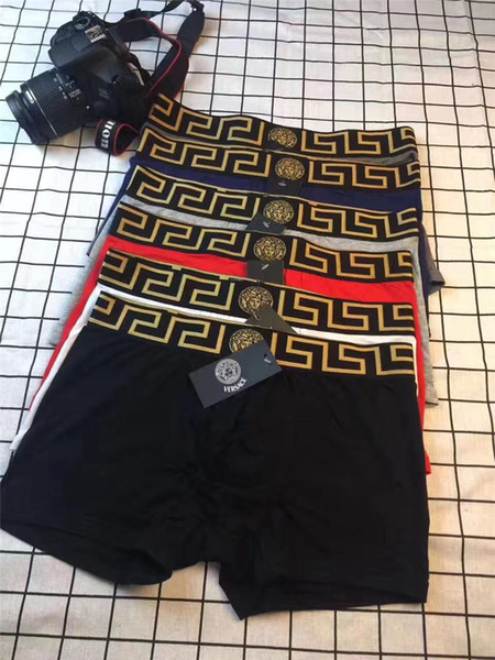 Popular Logo Men's Underwear Wholesale New Medusa Head Men's Boxers Pure Cotton Underwear Manufacturers Direct Sales