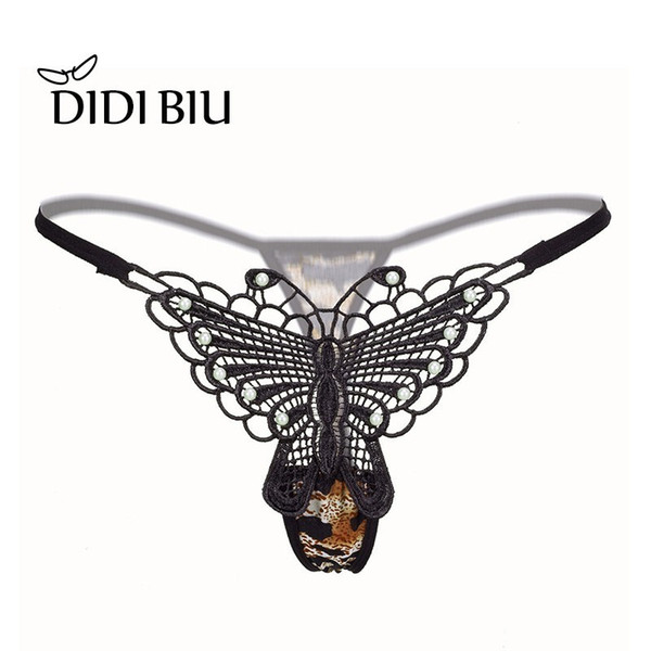 DIDI Leopard Print Sexy Underpants Lace Low-waisted Butterfly Embroidery Panties The Young Woman Ladies Bikinis Briefs 2183