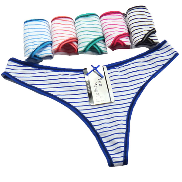 #87276 2016 Stripe women panties with colorful candy Girls undies Sexy Panties biniki t-back Lingerie knickers