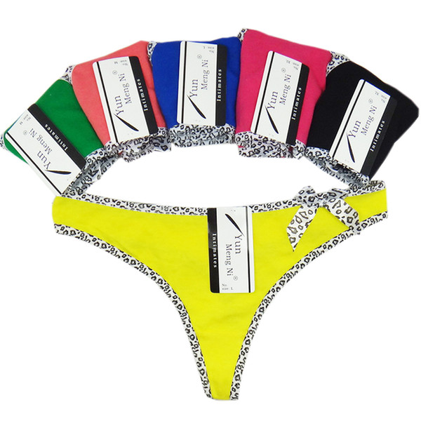 (MOQ 12pcs) Yun Meng Ni Sexy Underwear Soft Cotton Women's Panties Factory Price Ladies Sexy Thongs