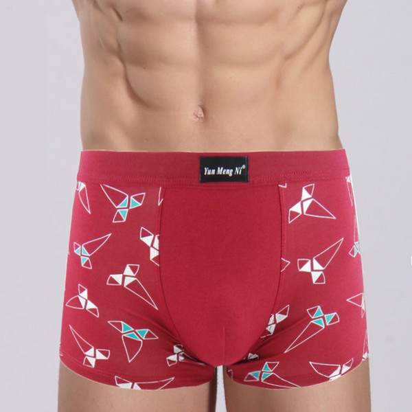 #88162 New Fashion Printing Men Shorts Soft Bamboo Fiber Men Panties Sexy Strong Men Boxers Sexy Lingerie