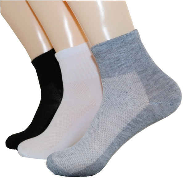 Men cotton socks Moisture absorption and perspiration Elastic cotton socks Work business socks Stockings Black White Ventilation 6 pairs N26