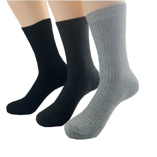 Men cotton socks Moisture absorption and perspiration Elastic cotton socks Work business socks Wholesale Black White Ventilation 6 pairs N33