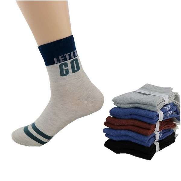 Men cotton socks Moisture absorption and perspiration Elastic cotton socks Work business socks Wholesale Black White Ventilation 6 pairs N34