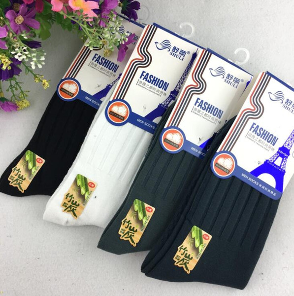 Men cotton socks Moisture absorption and perspiration Elastic cotton socks Work business socks Wholesale Black White Ventilation 12 pairs N6