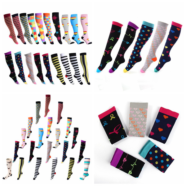 40styles Unisex Stocking floral Socks Men Women Sport elastic compression socks high long tube running Outdoor Socks home clothing AAA1150