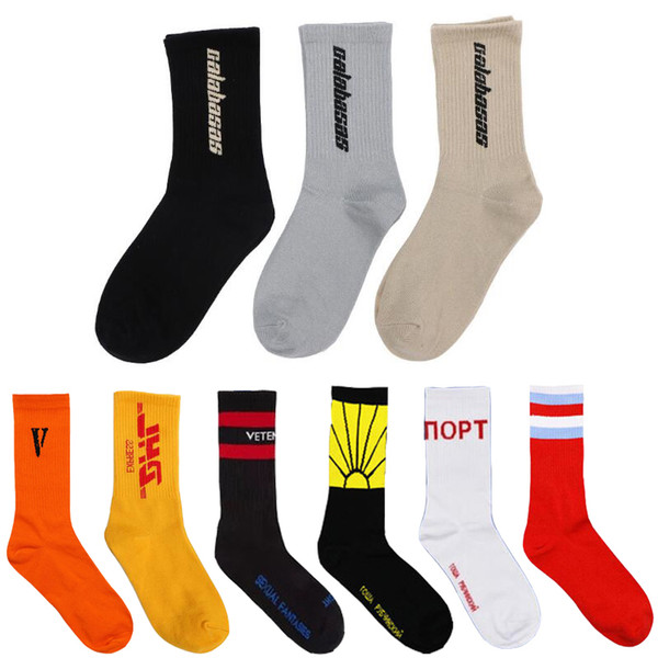 Season 6 Calabasas Socks Men Cotton Basketball Soccer Sports Socks Stockings Kanye West Hip Hop Streetwear Socks Gosha Vetements OXH0105