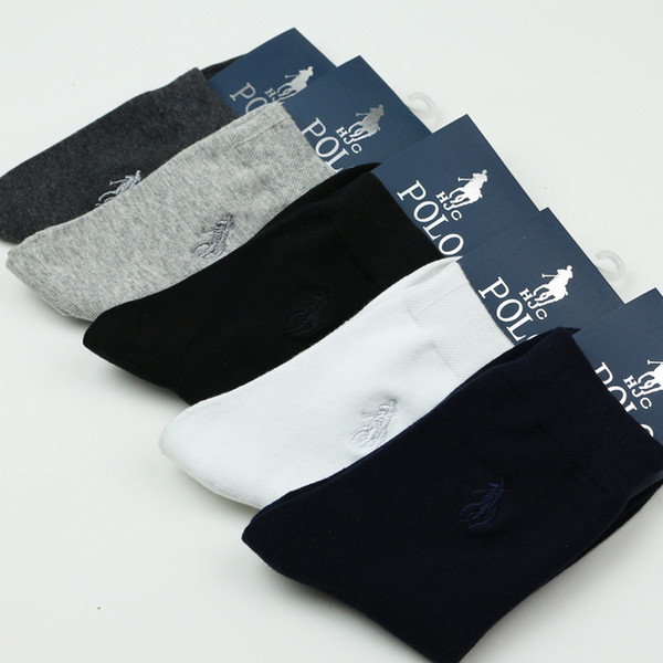 Pure Cotton Spring Socks Men Authentic Polo Brand Men's Socks Autumn And Winter Commercial Male Socks 10 pcs=5 pairs