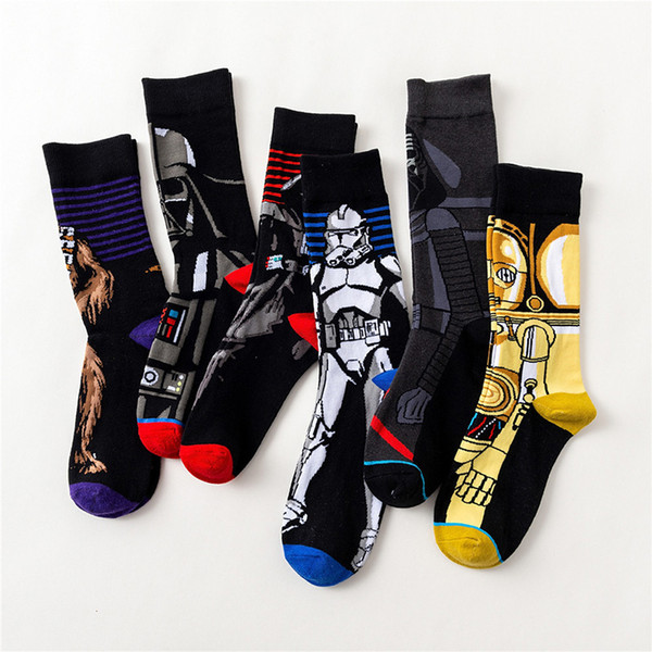 2018 Hot Movie Wars Stockings For Adult Men Women Star Jedi Order Master Yoda Cosplay Cotton Funny Tide Long War Socks