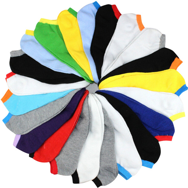 Wholesale- spring summer men fashion candy color boat socks male ankle socks man sock slippers 20pcs=10pairs/lot