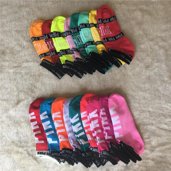 Ankle Socks Pink & U & A Men Women's Socks Boys & Girl's Short Sock Outdoors Sports Basketball Cheerleader Socks Multicolors Cotton