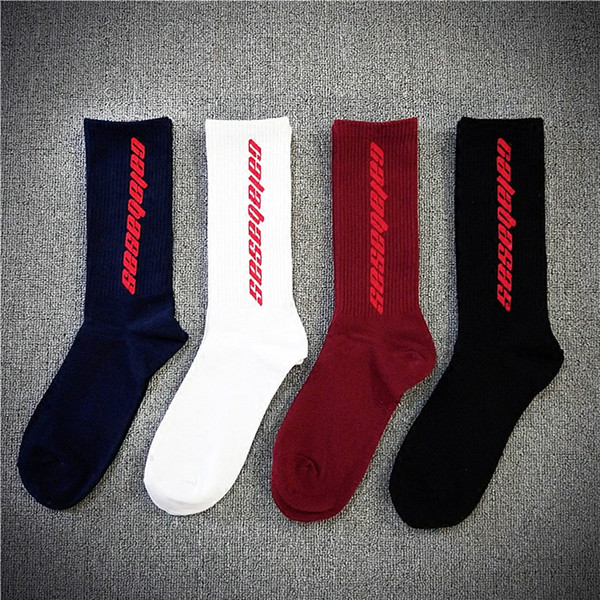 Fashion Men Women Thick Socks Calabasas Fear of God Letter Long Sock Hip Hop Kanye West Casual Long Socks Free Size