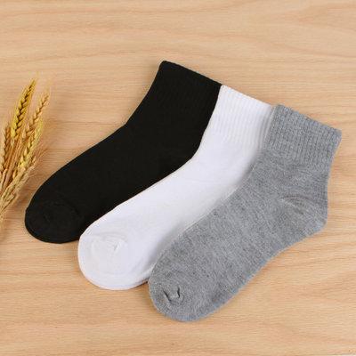 Wholesale Men Knee-High Socks Solid Color Luxury Brand Socks For Men Cotton Black White Gray Mens Underwears