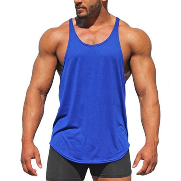 Muscleguys Gyms Tank Tops Mens Sportswear Undershirt Bodybuilding Men Fitness Clothing Y back workout Vest Sleeveless Shirt