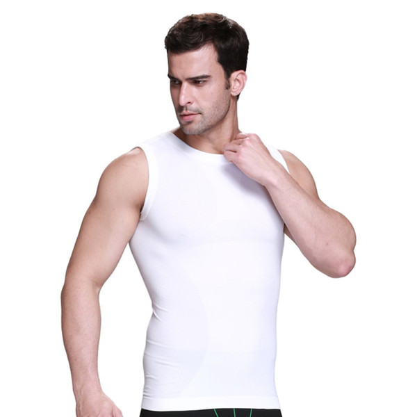 2018 New Brand Slimming Men's Body Shaper Belly Waist Cincher Corsets Shapewear Vests Solid Color Slim Undershirt drop shipping