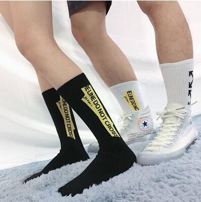 Luxury white Socks Top Design Men Casual Socks Cotton Breathable Socks Hip-Hop Skateboard Stockings For Unisex women