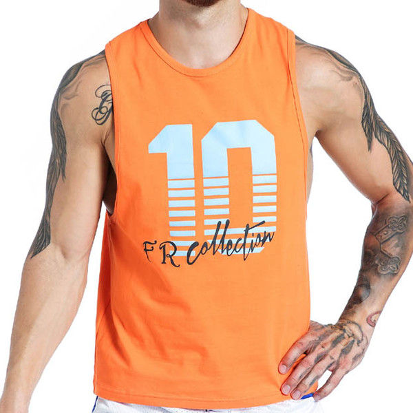 Bodybuilding Fitness Men Tank Top workout 10 print Cotton New Male Vest Stringer Sportswear Undershirt Man Clothing