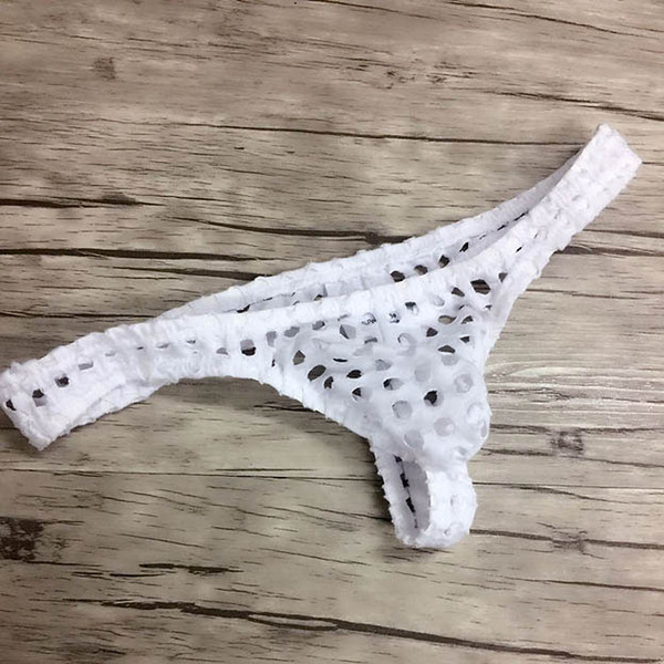 Undewear Bikini Sexy Men Hollow Out Thongs G-strings New See Through Gay Underwear Mesh Nets Fishnet Panties Underpants