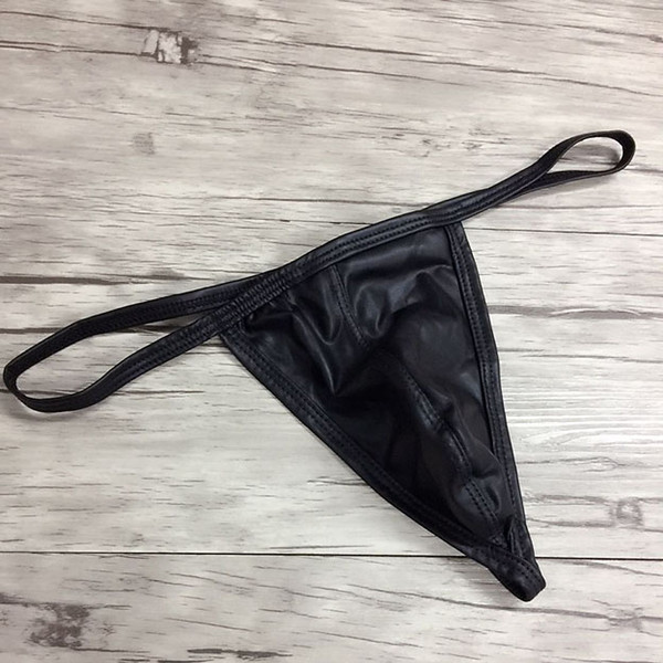 Gay Men Underwear Leather Brand Mens Bikini G-string Thong Sexy Men Erotic Penis Pouch Sheathy Mens Thongs String Homme