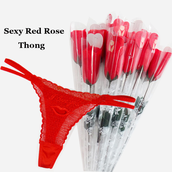 Yun Meng Ni Valentine's Day Gifts Panty Rose Thong Hot Lace Sexy Girls G-string