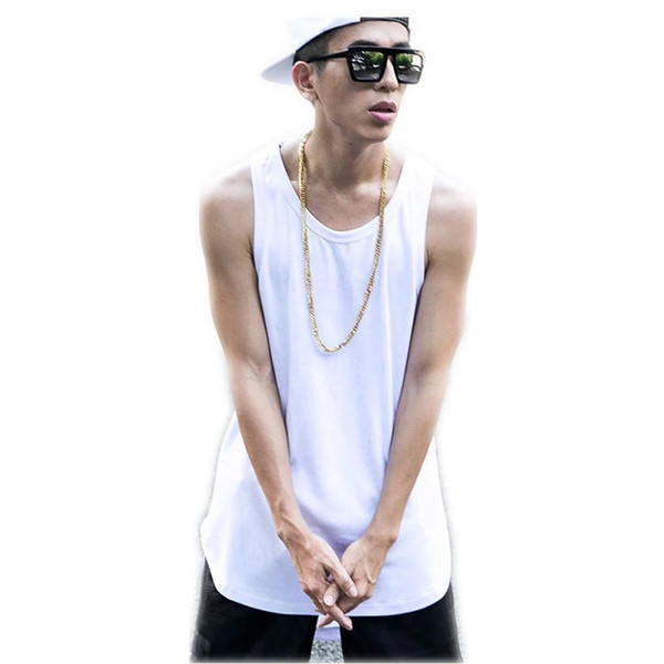 Tank Tops Justin Bieber Grey White Cotton Casual Sleeveless T-Shirt Men 'S Hip-Hop Skateboard Tank Tops Size S-2XL