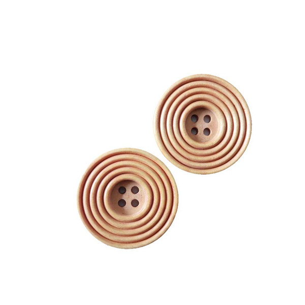 4 Holes Dia.30mm Wooden spiral Sewing Buttons Sewater overcoat decorative accessories kids handmade sticker buttons DL_BUW020