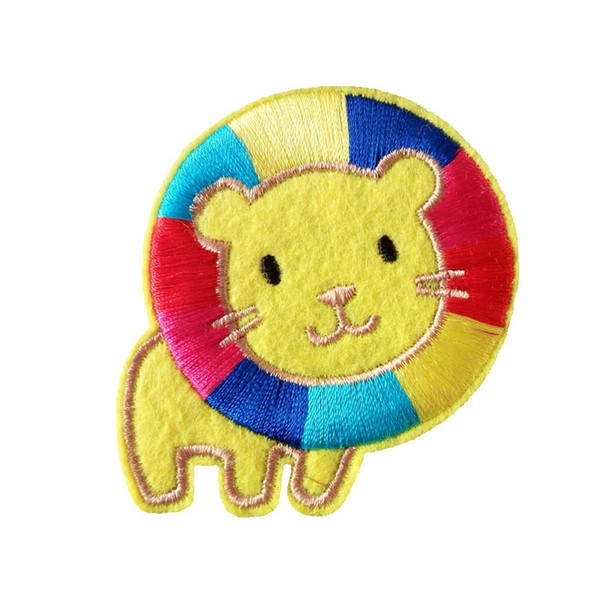 Embroidered cloth patch lion shape appliques Back gum Ironing sewing decorative patch kids T-shirt jeans clothing accessories DL_CPIA011