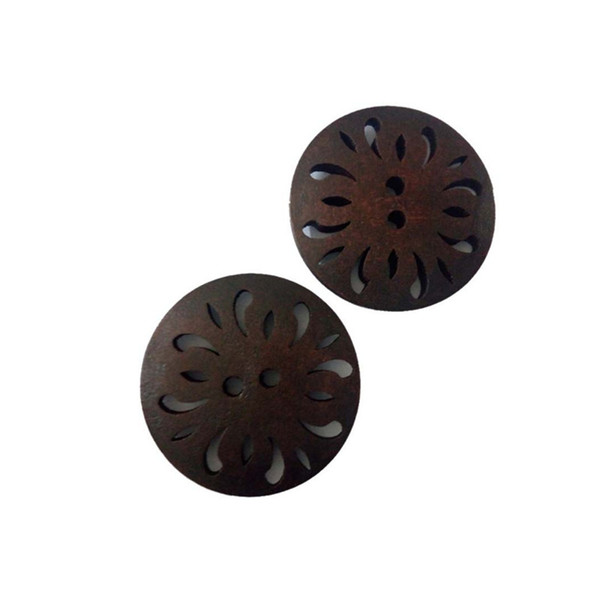 2 Eyes Dia.30mm Hollow Wooden Sewing Buttons Sewater overcoat decorative buttons clothing sewing accessories DL_BUW019