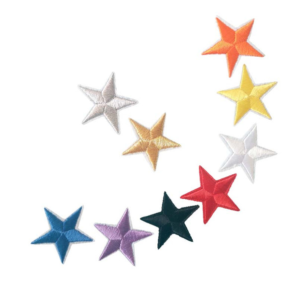 Embroidered cloth patch 4.1cm * 4.1 cm Star shape appliques Back gum Ironing sewing patchT-shirt jeans hats backpack accessories DL_CPIS004