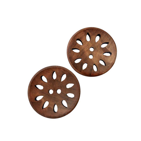 2 Eyes Dia.30mm Hollow Wooden Sewing Buttons Sewater overcoat decorative buttons clothing sewing accessories DL_BUW015