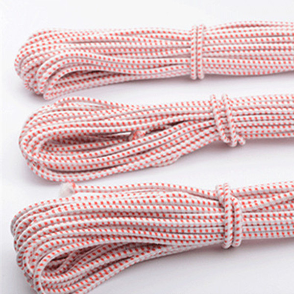 Round elastic cord Dia.3mm red and white elastic rope DIY household sewing accessories 4M/Pc DL_ETR007