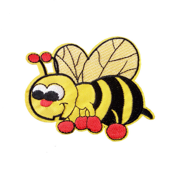 Embroidered cloth patch 9.2cm * 8 cm Bee appliques Back gum Ironing sewing patch kids T-shirt skirt jeans clothing accessories DL_CPIA020