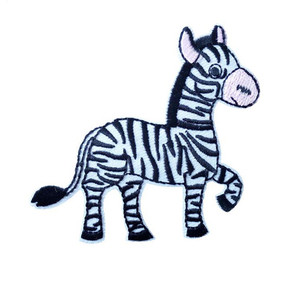 Embroidered cloth patch 7.2cm * 7.2cm zebra appliques Back gum Ironing sewing decorative patch T-shirt jeans clothing accessories DL_CPIA017