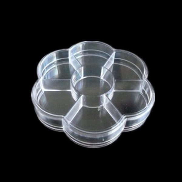 7 Grids Plastic transparent box Jewelry Bead Organizer Small sewing hand knitting tools' storage box DL_SWT028