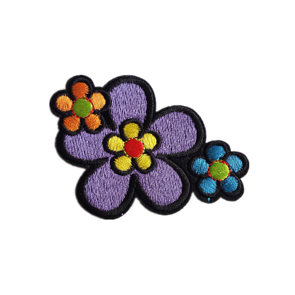 Embroidered cloth patch Flower shape sewing decorative appliques Back gum Ironing stick patch 8cm * 5.9cm clothing accessories DL_CPIF004